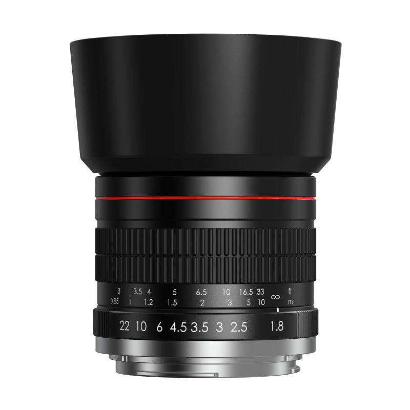 Lightdow EF 85mm f1.8 Portrait Lens - MF for Canon EOS Rebel T8i/T7i/T7/T6i/T5/T3i/T3/T2i/XSi/XS/SL3/SL2/T100/90D/80D/70D/50D/5D Mark IV/6D II/7D II/1D X III II-Manual Focus DSLR Cameras Lenses(EF/EF-S Mount) - Image 1